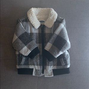 NBW Buffalo plaid baby bomber jacket. 3-6 months